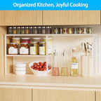 Golener Countertop Organizer Corner Shelf, 2 Tier Adjustable Stackable Corner Shelves for Kitchen, Bathroom, Spice Rack, Coffee Bar, Over Sink, Dresser Table, Corner Counter Shelf Stand, Natural Beige | Corner Shelves, for Kitchen, Bathroom, Spice Rack...