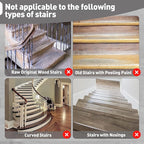 PURE ERA Bullnose Carpet Stair Treads Set Tape Free Non-Slip Indoor Stair Protectors Pet Friendly Rugs Covers Soft Skid Resistant Washable Reusable 9.5" x 30"(7 Pieces,Light Gray)