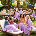 Shimeyao 24 Packs Fleece Throw Blanket Soft Warm Lightweight Fleece Blanket Cozy Throw Bulk for Home Bed Couch Sofa Office Wedding Gifts Suitable for Seasons, 50 x 60 Inches(Lavender Purple)