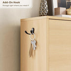 Nicetree Shoe Storage Cabinet with 2 Flip Drawers, Slim Shoe Cabinet, Hidden Shoe Rack Cabinet, Shoe Storage Cabinet for Entryway, Hallway, Foryer, Natural Oak