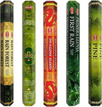 Hem Incense Sticks Variety Pack #12 and Incense Stick Holder Bundle with 5 Forest Themed Fragrances