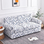 KRFOONN 4 Piece Stretch Sofa Couch Covers for 3 Cushion Couches Printed Sofa Slipcover with 3 Separate Seat Cushion Covers Washable Sofa Slip Covers Furniture Protector for Pets Kids (Large, 12)