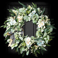 Lambs Ear Wreaths for Front Door Year Round, 20 Inch Green Artificial Wreath for Spring Summer Farmhouse Porch Indoor Outdoor Decor