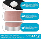 BIRDROCK HOME Round Ottoman Foot Stool – Soft Padded Modern Design – Ideal for Living Room, Bedroom – Compact Footrest, Vanity Chair, Small Furniture – Foam Seating, Decorative Accent (Dusty Rose)
