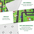Kids Car Playmat, Kids Rug for Playroom Car Mat Town City Road Traffic Rugs, Play Mat for Floor, Extra Large Boys Kid Car Track Play Rug (Style ONE, 78.7X 59 INCH)
