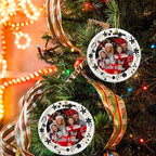 Personalized Custom Photo Ornaments for Christmas Tree - Ceramic Hanging Xmas Ornaments for Couples, Family, Wedding
