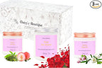 3 Pack Scented Candles for Home Aromatherapy Candle Gift Set Soy Wax Long Lasting Gift Birthday Mother's Thanksgiving Day Present (White Jar (Peach Oolong + Rose + Magnolia)