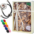 Potpourri Bag & Essential Oil Bracelet Set, Vanilla Scented Potpourri Bowl Fillers, Home Decor + Aroma Diffuser Stainless Bracelet, Fragrance Gifts for Women, Mom, Aunt, Grandma, Wife, Friend -Brown