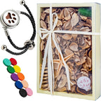 Potpourri Bag & Essential Oil Bracelet Set, Vanilla Scented Potpourri Bowl Fillers, Home Decor + Aroma Diffuser Stainless Bracelet, Fragrance Gifts for Women, Mom, Aunt, Grandma, Wife, Friend -Brown