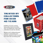 BCW Comic Book Storage Box - 4 Pack | Foldable Comic Book Case | Each fits 125-150 Sleeved and Boarded Comics | Storage For Silver, Bronze, and Current Comics
