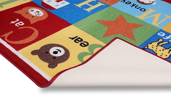 Furnish my Place 745 ABC with Animal ABC Area Rug for Kids | Educational Alphabet | Animals Children Rug | Contemporary Design | Multicolor (9'x13'2")
