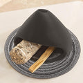 Yawlsow Palo Santo Holder Burner, Charcoal Bakhoor Incense Burner,Smudge Bowl,Sage Holder,Ash Catcher for Meditation Zen Decor (Black+Mat)