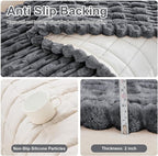 Couch Cover for Dogs, Non Slip Fuzzy Pet Couch Covers for Sofa,Couch Covers for Sofa Pet Friendly,Thick Soft Sofa Slipcovers Cushion Protector(Dark Gray, 28" x 71"/70 x 180cm)