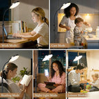 Floor Lamp for Indoor, 240 LEDs Eye Protection Lamp, Adjustable Height,Remote & Touch Control, Dimmable, Flexible Gooseneck with Stand, Reading Lamp for Living Room Bedroom Office, Black