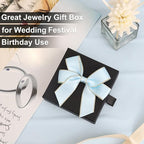 Jewelry Gift Boxes, 5 Pack 3.5×3.5x1Inch Cardboard Jewelry Boxes, Bulk Small Jewelry Boxes with Lids for Necklace Ring Earring Display Box (Black)