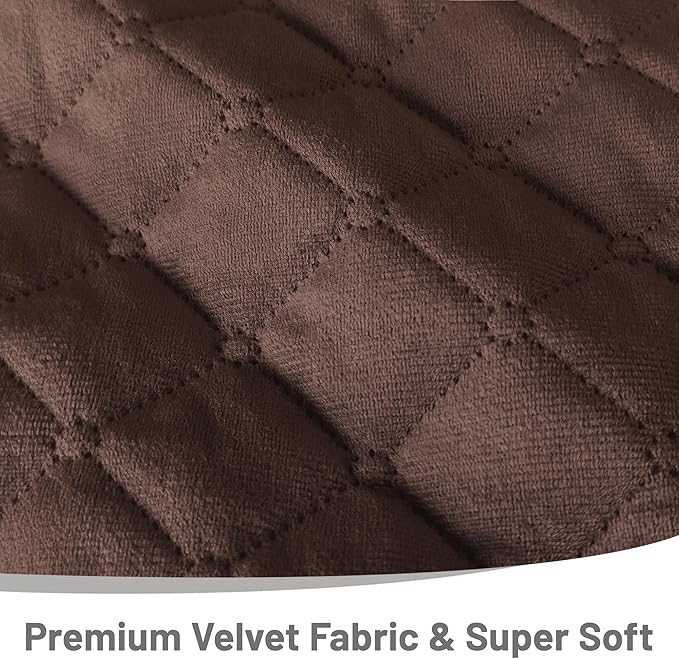 Reclining Sectional Couch Covers 100% Waterproof L Shape Recliner Couch Covers for Dogs Pets Washable Anti Slip 1 Additional Couch Cover for Reclining Couch (Additional Seat, Dark Brown)