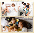 Mewaii Long Cat Plush 5 Sizes, 120% Extra Filling Giant Plushness Kids Body Pillow, Kawaii Cute Black Starry Cat Stuffed Animals Plushies, Big Long Body Pillow Plush Gift for Girls 53”