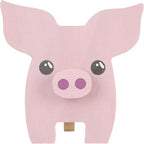 Uonlytech Wooden Pig Figurine Eyeglasses Holder Desktop Glasses Organizer Stand for Sunglasses Display and Eyewear Storage Rack Office Table Ornament