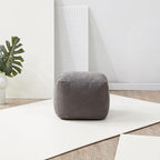 SAFAVIEH Couture Collection Samuels Charcoal Boucle Pouf Ottoman Foot Rest (Fully Assembled)