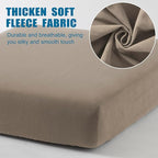 100% Waterproof Couch Cushion Covers L Shaped Chaise Cover, Stretch Seat Covers for Sectional Sofa, Reversible Couch Sofa Protector Covers for Kids Pets (Chaise Cover, Sand)