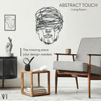 Overthinking Man Metal Wall Decor, Abstract Geometric Face Sculpture, Modern Line Art for Living Room, Office, Bedroom, and Contemporary Home Decor , Unique, Thought-Provoking Artwork for Minimalist Interiors (32 x 24 inches)