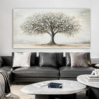 AIXMGSJS Canvas Wall Art Decor Tree of Life Wall Art Modern Large Black and White Wall Art Prints Canvas Art Decor Large Artwork for Walls Pictures for Living Room Home Office Wall Decor 29"X58"