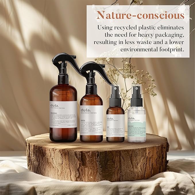 Dusa Santal Room Spray - 16.9 fl oz - Ultimate Home Fragrance, Bed Room Essentials & Soothing Fabric - Natural Air Freshener & Linen Mist for Home - Eco-Friendly Odor Eliminator w/Aromatherapy