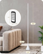 EDISHINE LED Corner Floor Lamp, New Gesture Control Dimmable Corner Light with Remote Control, 3000K-6000K Eye Caring Standing Lamp, Modern Minimalist Lit Lamp for Bedroom, Living Room, Office, White