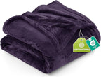Utopia Bedding Fleece Blanket King Size Purple 300GSM Luxury Anti-Static Fuzzy Soft Microfiber Bed Blanket (90x102 Inch)