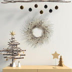 Winter Birch Pinecone Wreath - 26 Inch Winter Front Door Wreath with Pinecone Needle for Front Door or Indoor Home Wall Window Christmas Decor