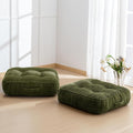 6" Washable Floor Pillow Cushion for Adults, Meditation Cushion Pillow, Removable Tufted Blended Corduroy Cover, Large Square Floor Sitting for Tatami Living Room or Yoga, 2Pack, Machine Washable