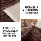 HAOMAIJIA Waterproof Couch Cover for Dogs Washable,Faux Fur Pet Couch Covers for Sofa,Soft Dog Bed Cover Non-Slip Couch Covers for 3 Cushion Couch Sofa Pet Friendly (Brown, 35" x 95" 1 Pack)
