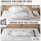 SUOCO 10 Large Vacuum Storage Bags with Electric Pump, Travel Clothes Space Saver Bags, Compression Airtight Seal Bags for Clothing, Pillows, Comforters, Blankets
