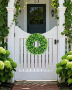 DDHS 18'' Boxwood Wreath for Front Door – Artificial Green Farmhouse Wreath, Spring Summer Fall Winter DIY Decor, for Indoor Outdoor Year-Round Wedding Home Decorations