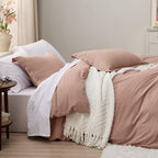 Bedsure Mocha Mousse California King Duvet Cover - Prewashed Cotton-Like Polyester Extra Soft Bedding Set, Includes 1 Cal King Duvet Cover 104''x98'' with Zipper Closure & 2 Pillow Shams, No Comforter
