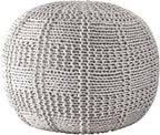 nuLOOM Berlin Casual Knitted Filled Ottoman Pouf
