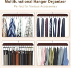 Belt Hanger Belt Organizer for Closet (Mahogany, 2 Pack)