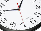 Bernhard Products Black Wall Clock Silent Non Ticking 12 Inch Quality Quartz Battery Operated Round Easy to Read Home/Office/Kitchen/Classroom/School Clocks