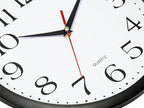 Bernhard Products Black Wall Clocks 2 Pack Silent Non Ticking - 12 Inch Quality Quartz Battery Operated Round Easy to Read Home/Office/Classroom/Business/Kitchen/School Clock