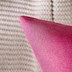 MIULEE Pack of 2 Decorative Outdoor Solid Waterproof Throw Pillow Covers Faux Linen Garden Farmhouse Cushion Cases for Patio Tent Balcony Couch Sofa 20x12 Inch Hot Pink