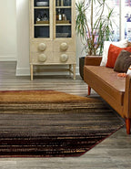 Unique Loom Barista Collection Area Rug - Mundo Nova (6' 1" Octagon, Beige/Blue)