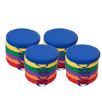 SoftScape Classpack 15 inch Round Floor Cushions with Handles; Flexible Seating for Daycare, Preschool, Classroom, Library and More; 2 inch Thick Deluxe Foam (24-Piece) - Assorted, 13773-AS