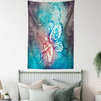 Ambesonne Butterfly Tapestry, with Butterfly Wings Renewal Female Rebirth Psyche Lightness of Being, Wall Hanging for Bedroom Living Room Dorm Decor, 40" X 60", Blue Purple