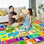 Kids Rug for Playroom, Soft & Non-Slip Educational Rug with ABC, Animals, Numbers, Floor Play Mat for Kid, Preschool Classroom Rugs Playmat for Toddler Nursery Kids (110.2X78.7 inch, Zoo)