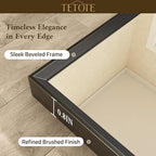 TETOTE Black Framed Mirror for Bathroom Vanity 36" x 36" Matte Black Rectangle Beveled Frame Wall Mirror for Over Sink, Tempered Glass, Modern Farmhouse Bedroom, Entryway, Living Room
