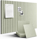 Fluxynara Large Felt Bulletin Board 36" x 24" Cork Board Alternative-6 Pack with 40 Safe Removable Adhesive Tabs, Cork Boards for Walls Cork Board for Home Office Classroom Pin Board - Sage Green