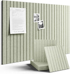 Fluxynara Large Felt Bulletin Board 36" x 24" Cork Board Alternative-6 Pack with 40 Safe Removable Adhesive Tabs, Cork Boards for Walls Cork Board for Home Office Classroom Pin Board - Sage Green