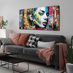 African American Wall Art - Graffiti Art Wall Decor Bedroom - Colorful Wall Decor for Teen Girls Size 24" x 48"