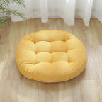 SK Studio Meditation Floor Pillow, Large Floor Cushions, Round Floor Cushion Seating for Adults Kids, Classroom Furniture Floor Pillow for Yoga Living Room, Yellow, 17" W x 17" L (Pack of 1)
