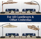 Best Choice Products 330lb Mobile Cantilever Offset Patio Umbrella Base, Universal Fit Heavy-Duty Outdoor Portable Stand w/Wheels Locks, Fillable Weights Set - Black